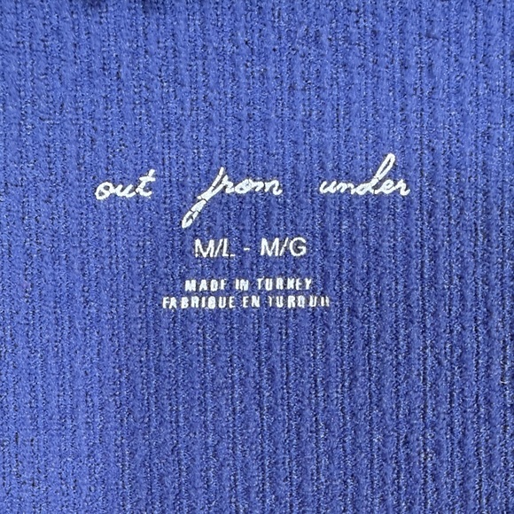 Urban Outfitters Blue Ribbed Crop Top. Out from Under. Baby tee. Women’s M/L - Picture 2 of 4
